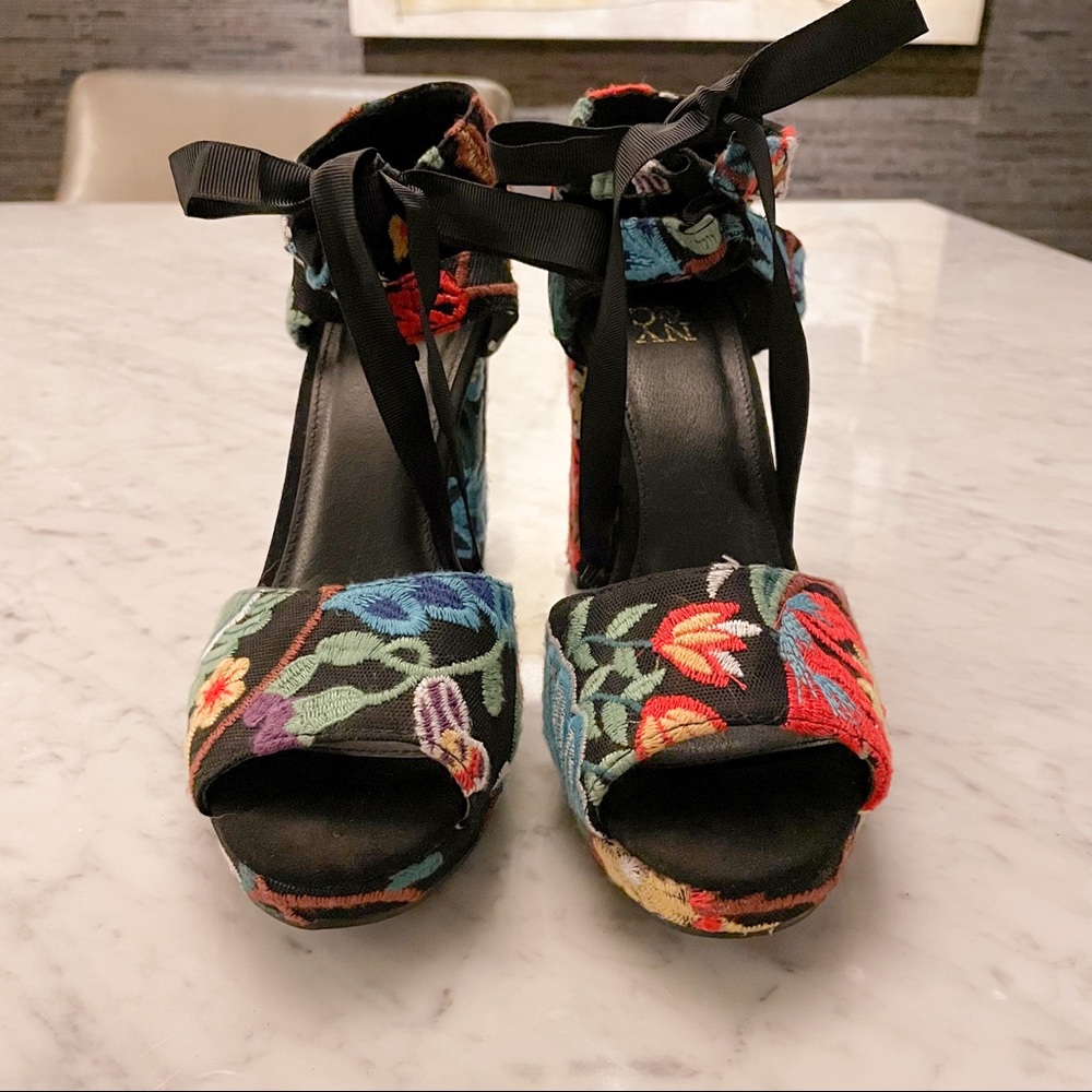 New York & Company Embroidered Platform Sandals - Picture 3 of 9